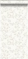 ESTAhome papier peint motif feuille blanc - 148728-0,53 x 10,05 m