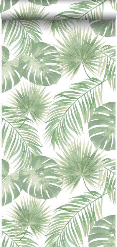 ESTAhome behangpapier tropische bladeren mintgroen - 139012 - 0,53 x 10,05 m