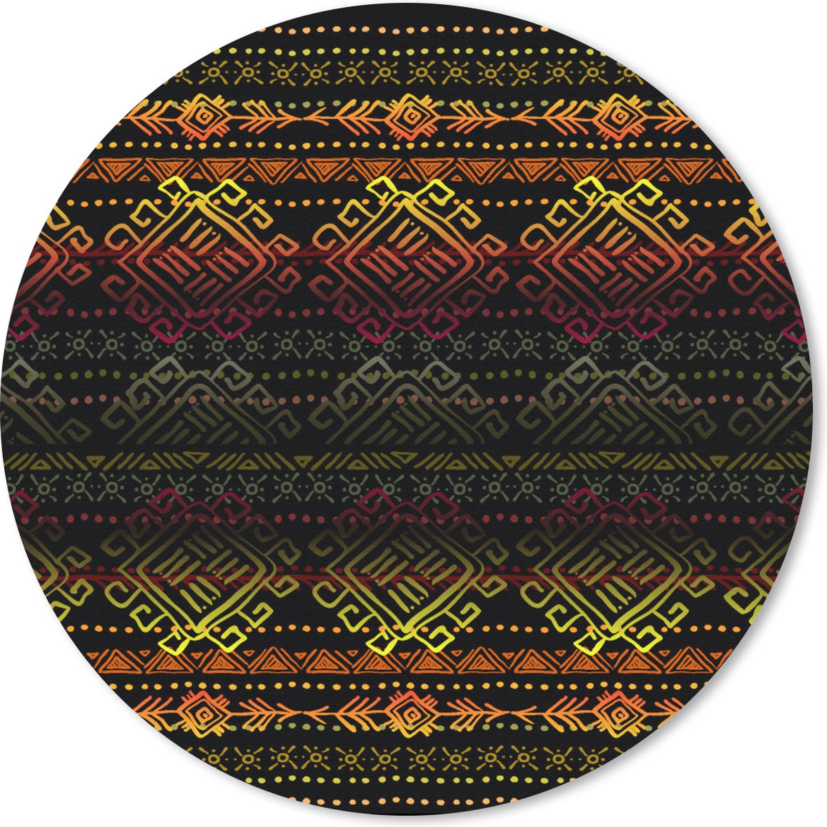 Muismat rond 50x50 cm - Mousepad Afrika - Patronen - Abstract - Ronde muismatten