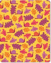 Muismat - Mousepad - Herfst - Slakken - Patronen - 19x23 cm - Muismatten