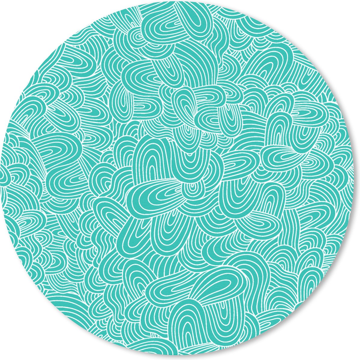 Muismat rond 20x20 cm - Mousepad Patronen - Water - Zee - Ronde muismatten