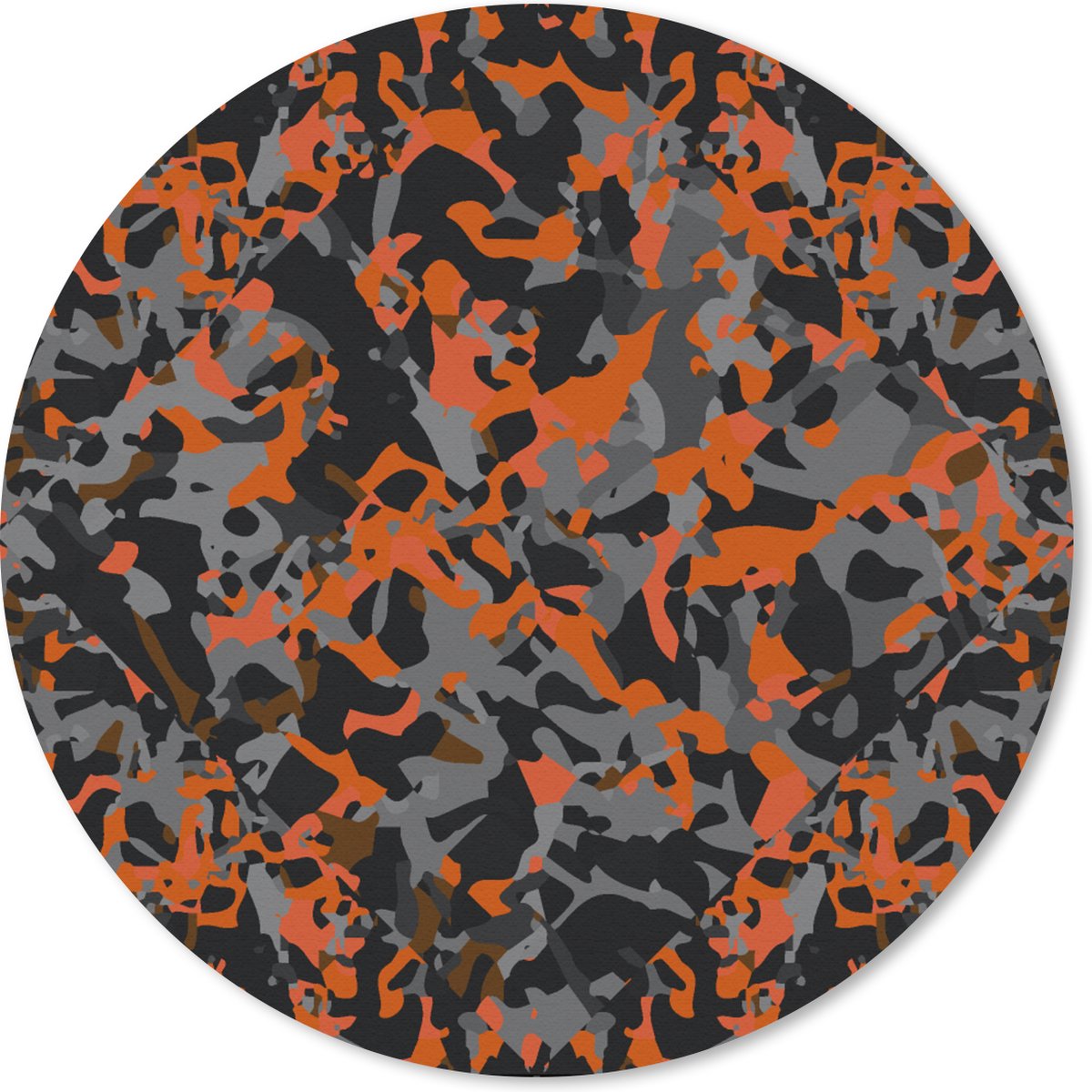 Muismat rond 20x20 cm - Mousepad Roest - Camouflage - Patroon - Rustiek - Ronde muismatten