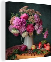 Peintures sur Toile - Fruit - Rose - Nature Morte - 90x90 cm - Décoration murale