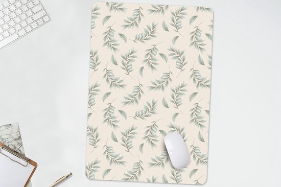 Bureau onderlegger 40x60 cm - Muismat Bloemen - Planten - Pastel - Bureaulegger xl - Desk mat beschermer - Computer muismatten