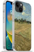 Geschikt voorApple Iphone 14 Plus - Soft case hoesje - Geploegde akkers - Vincent van Gogh - Siliconen Telefoonhoesje