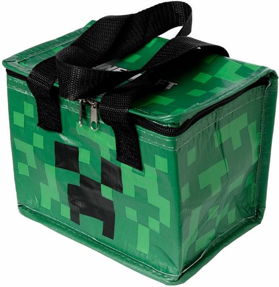 Kleine lunch/sixpack koeltas - Minecraft print - 21 x 15 cm - 4,4 L cadeau geven
