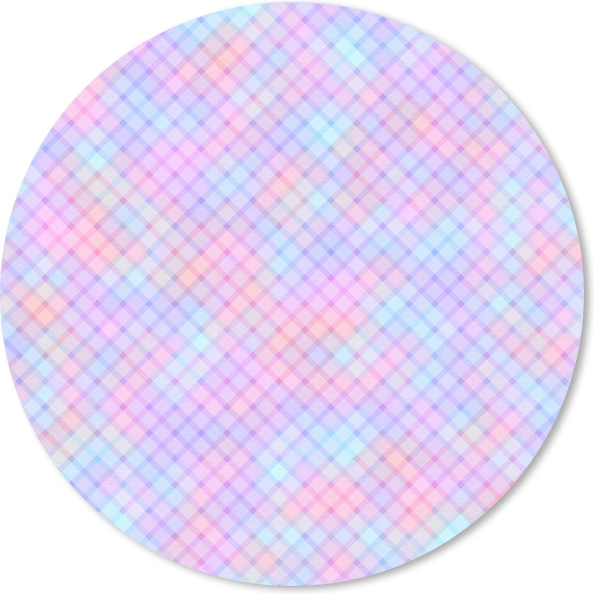 Muismat rond 40x40 cm - Mousepad Design - Geometrie - Roze - Ronde muismatten