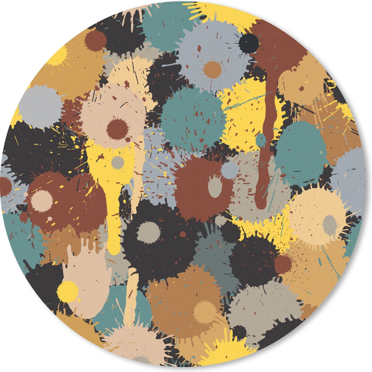 Muismat rond 30x30 cm - Mousepad Paintball - Camouflage - Patronen - Verf - Ronde muismatten