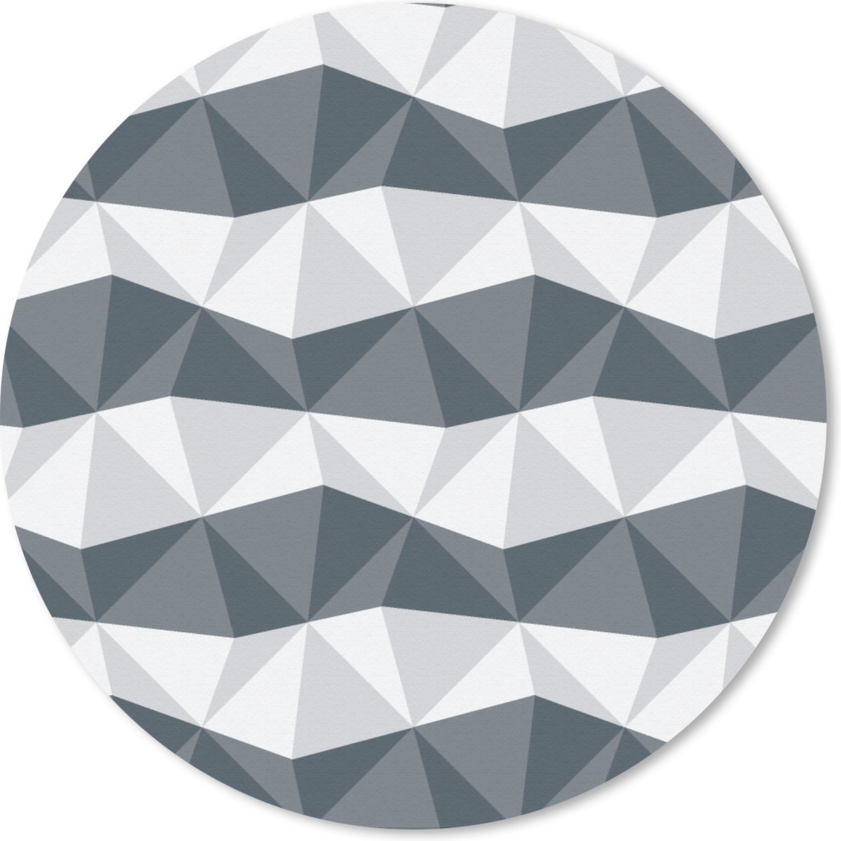 Muismat - Mousepad - Rond - Zebra - Geometrie - Patronen - 20x20 cm - Ronde muismat