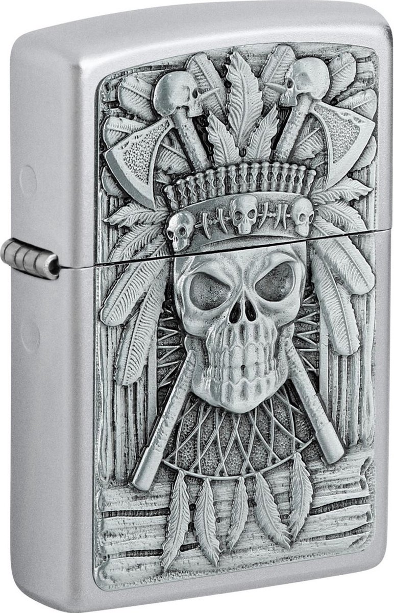 Goedkoopste Aansteker Zippo Indian Skull Emblem