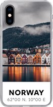 Geschikt voor iPhone X hoesje - Noorwegen - Scandinavië - Bergen - Winter - Siliconen Telefoonhoesje