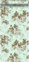 Origin Wallcoverings behangpapier rozen zeegroen - 326143 - 53 cm x 10,05 m