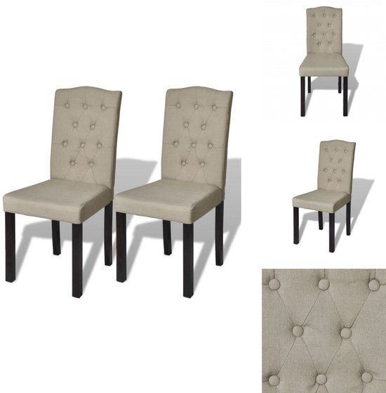 Nolon Nova-Isa Eetkamerstoelen Set van 2 Bouclé Beige - Stof - Zonder Nolon Nova-Isa Eetkamerstoelen Set van 2 Bouclé Beige - Stof - Zonder