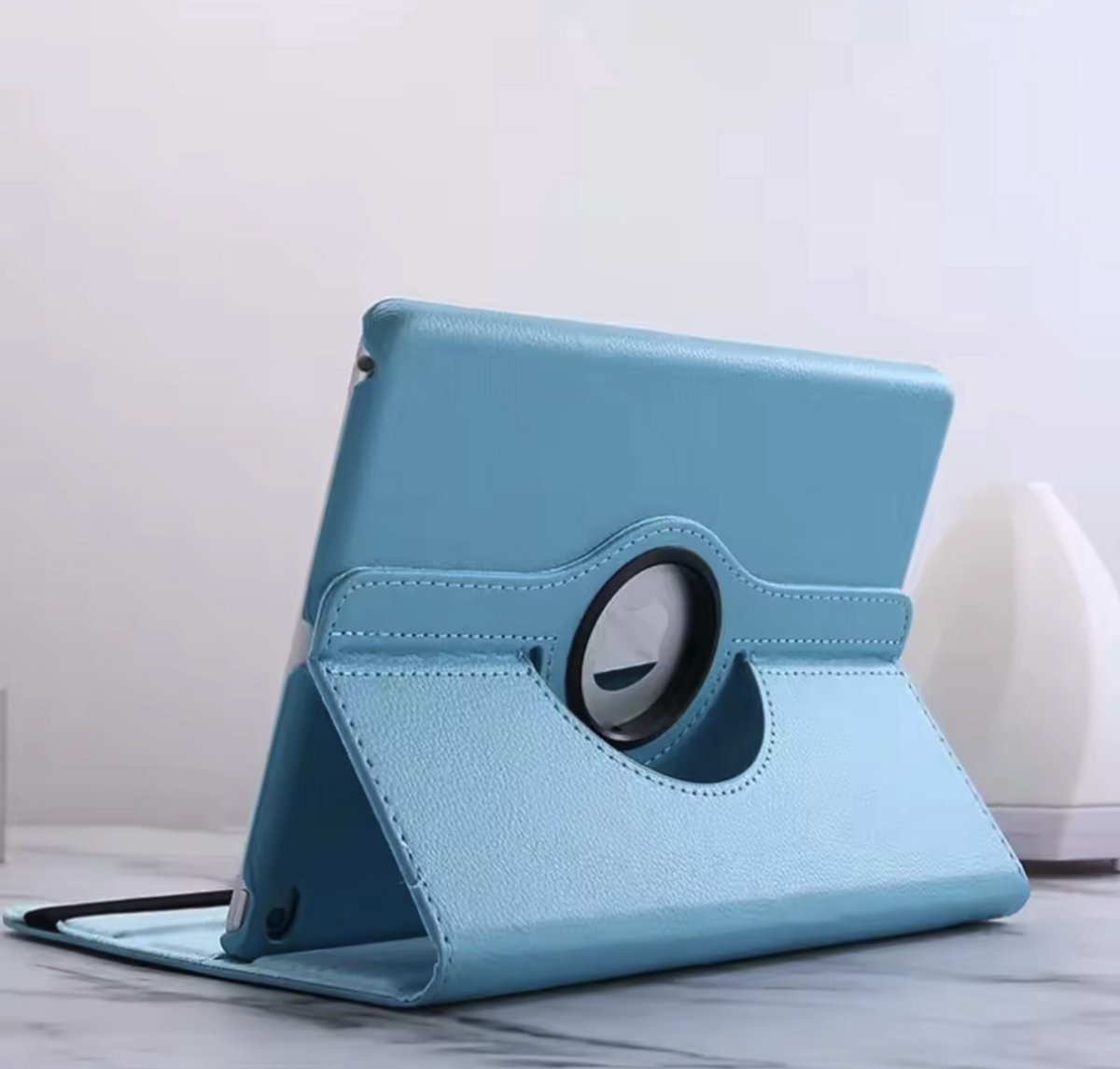 CHPN - Ipadhoes - Tablethoes - Geschikt voor Apple iPad - 360° Draaibare Bookcase - Donkerblauw - Tablet Hoes voor iPad Pro 12.9 - Beschermhoes voor iPa360 -Draaibare Bookcase iPad Pro -129 -2018