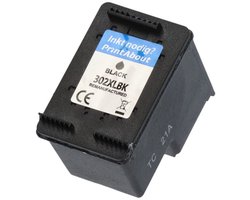 PrintAbout Huismerk inktcartridge zwart compatible met 302 inktcartridge zwart van HP