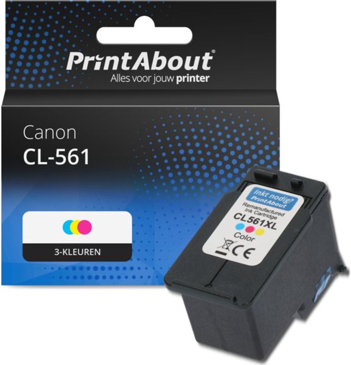 PrintAbout Huismerk Canon CL-561 Inktcartridge 3-kleuren
