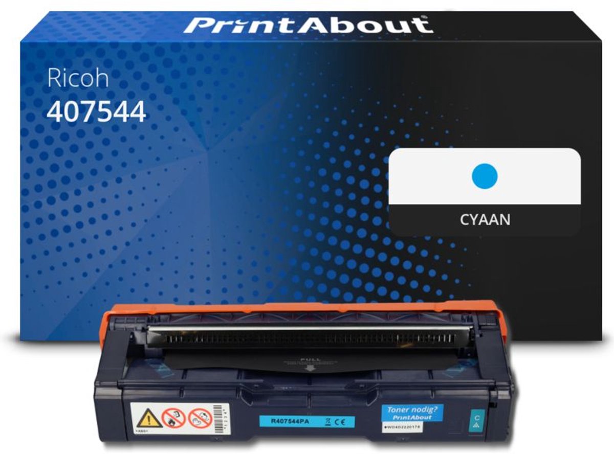 PrintAbout Huismerk Ricoh 407544 (SP C250E) Toner Cyaan Extra hoge capaciteit