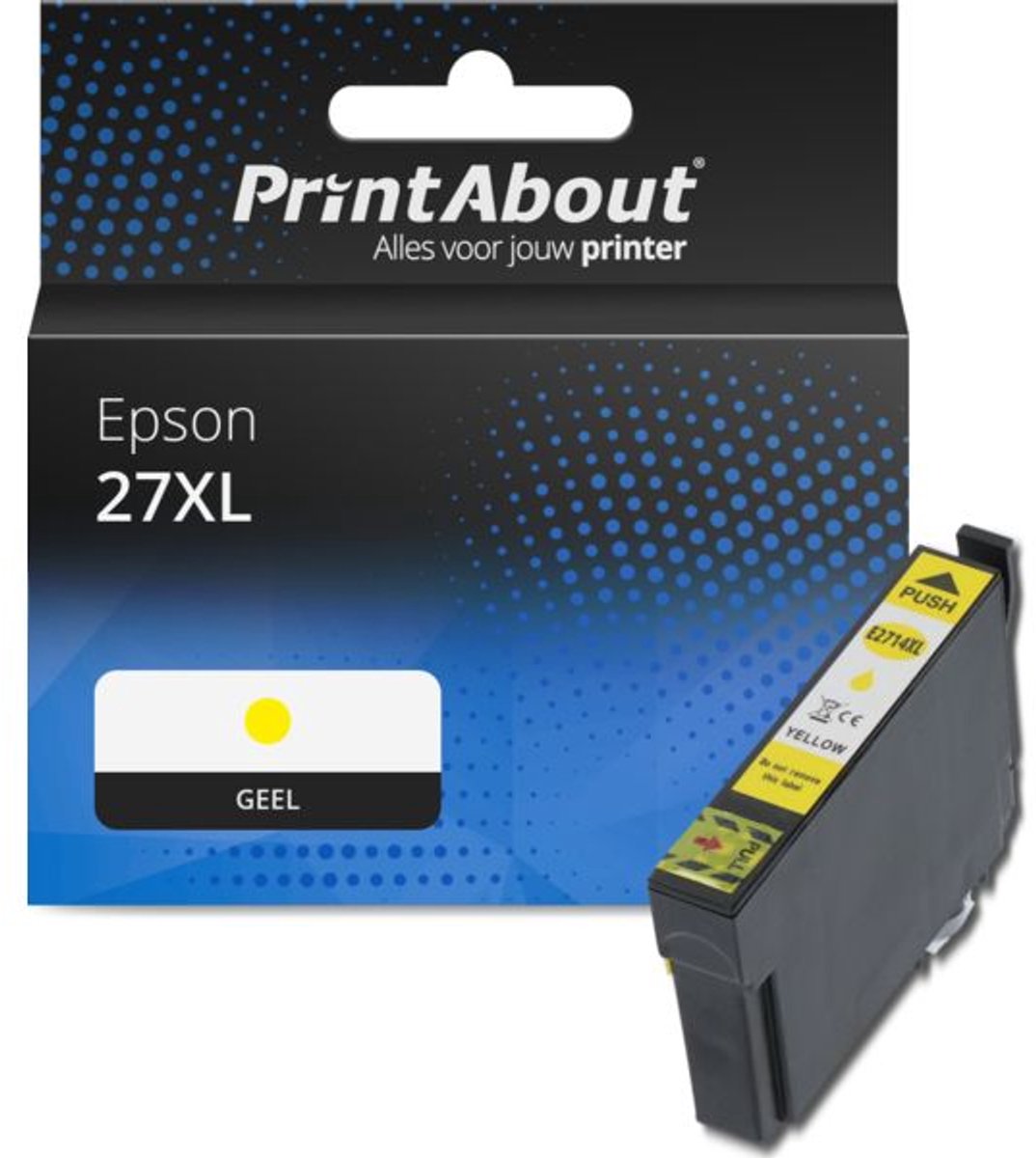 PrintAbout Huismerk Epson 27XL (C13T27144012) Inktcartridge Geel Hoge capaciteit