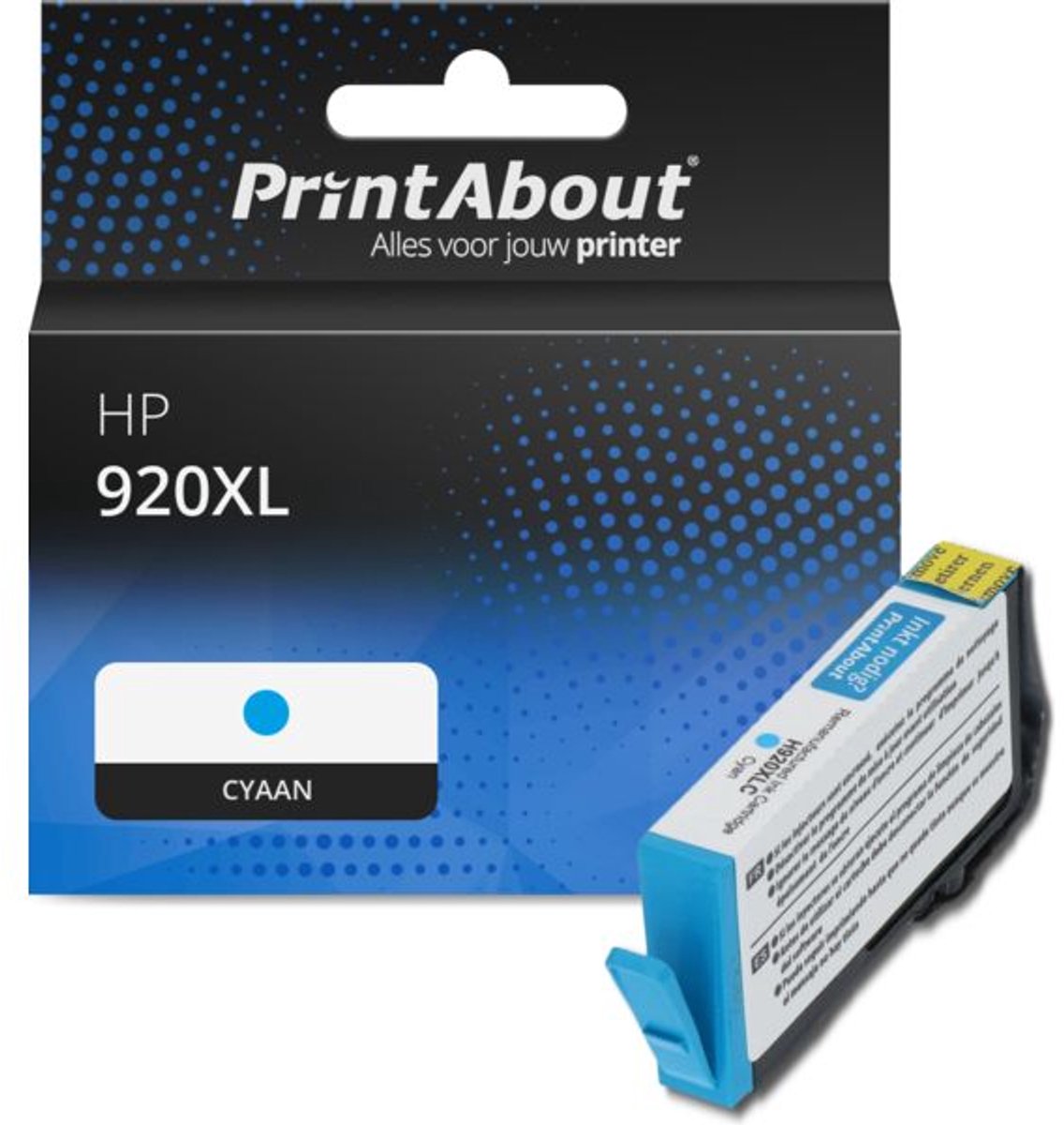 PrintAbout huismerk Inktcartridge 920XL (CD972AE) Cyaan Hoge capaciteit geschikt voor HP