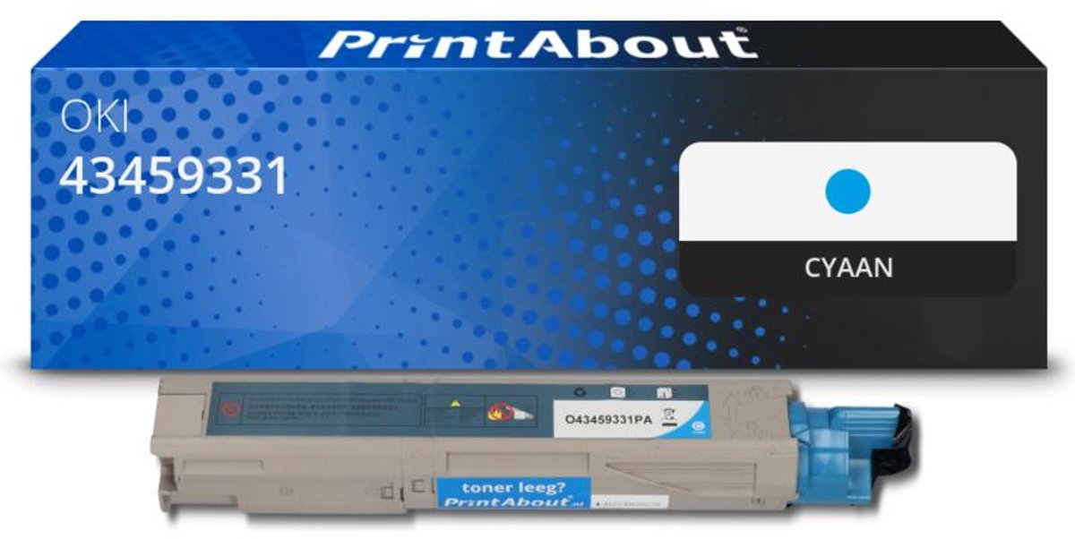 PrintAbout - Alternatief voor de Oki 43459331 / Cyaan