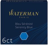 Waterman-vulpeninktpatronen | kort 'internationaal' | Serenity Blue | 6 stuks