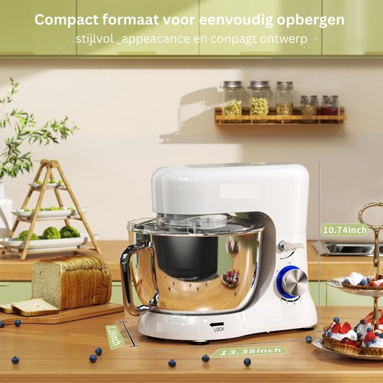 Deegmachine met kantelbare kop en verwijderbare mengkom - Tools