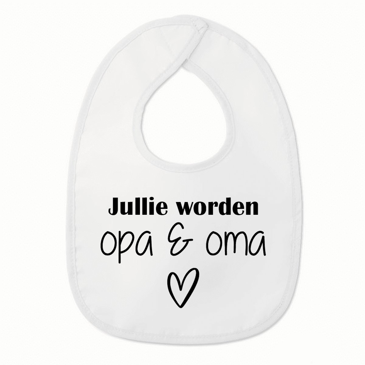 Goedkoopste Slabbetje met tekst - Jullie worden Opa & Oma - Zwangerschapsaankondiging - Wit/zwart | 100 katoen - Incl. hoogwaardige Klittenband sluiting - Kraamcadeau - Babyshower - Slabber | Incl. 2 jaar garantie