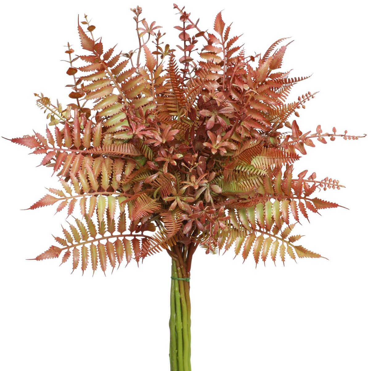 Unyqoos ® Kunstmatige Groene Mix van Diverse Decoratieve Plantenstelen voor Binnen en Buiten bruin