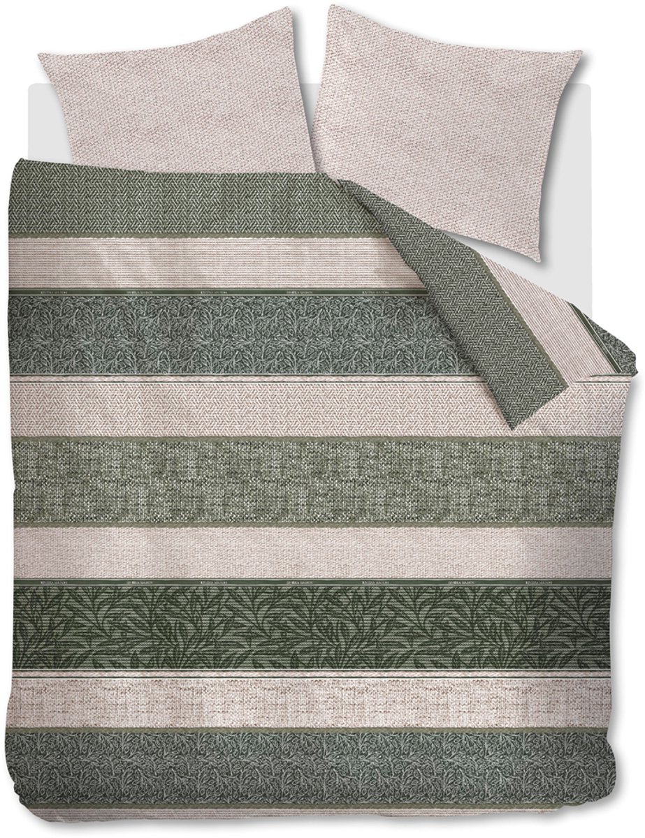Rivièra Maison - Chester dekbedovertrek - Tweepersoons - 200x200/220 cm - Groen