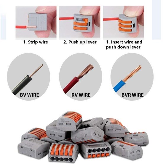 WAGO-Pot de 30 bornes de connexion automatique S2273 2,3 et 5 entrées
