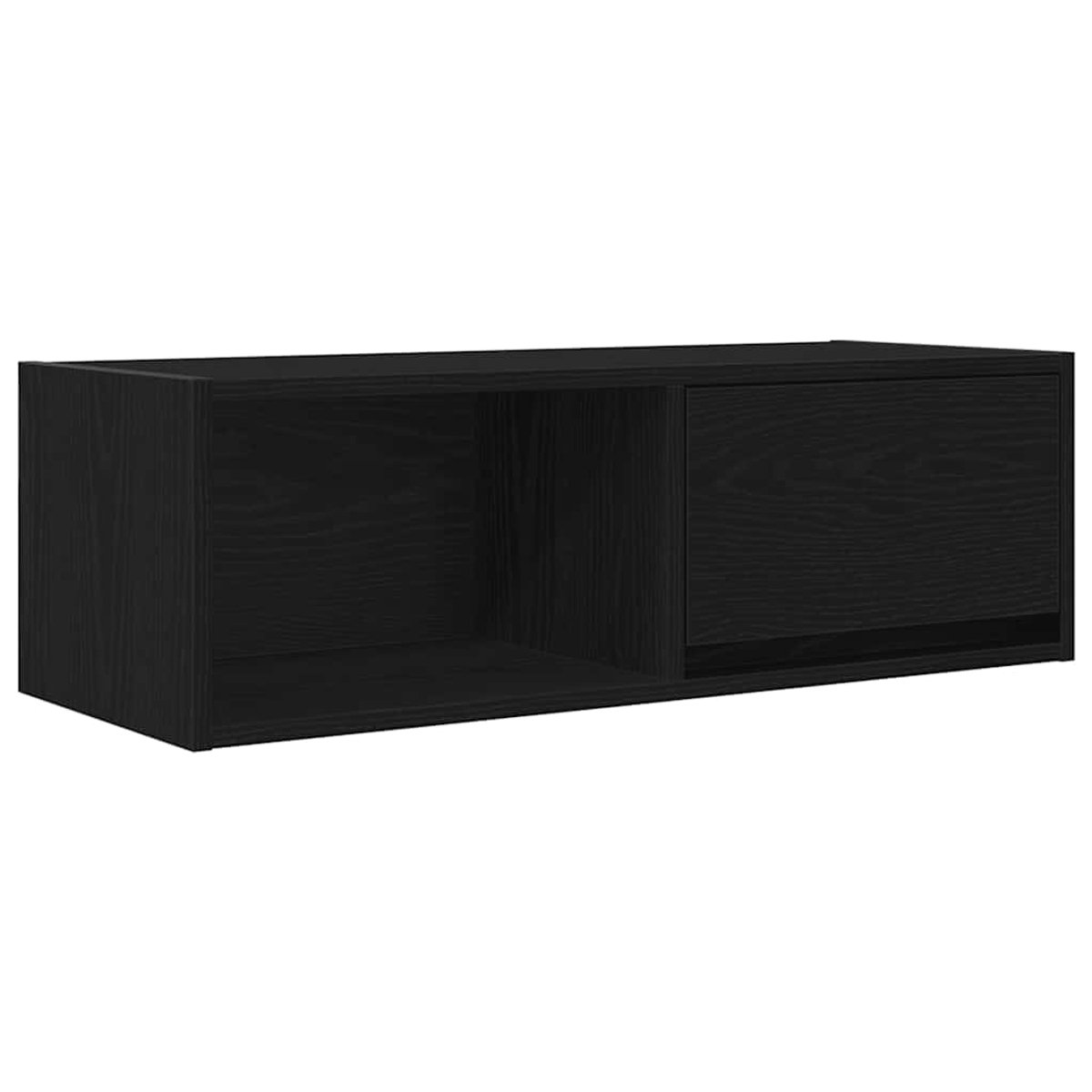 vidaXL - TV-meubel - 80x31x25,5 - cm - spaanplaat - zwart - eikenkleurig