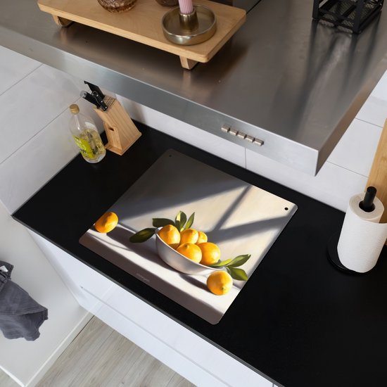 KitchenYeah® Protection plaque induction 57.6x51.6 cm - Citrons - Nature morte - Jaune - Protege plaque de cuisson - Couvre plaque induction - Protecteur d'induction - Cuisine