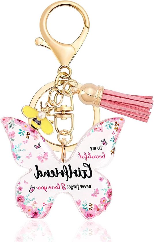 Ouligay Beste Vriend Sleutelhanger - Grappig Vriendschap Cadeau Voor Vrouwen & Meisjes