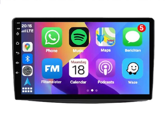 2-DIN Radio Inbouwframe Alfa Romeo Mito Zwart