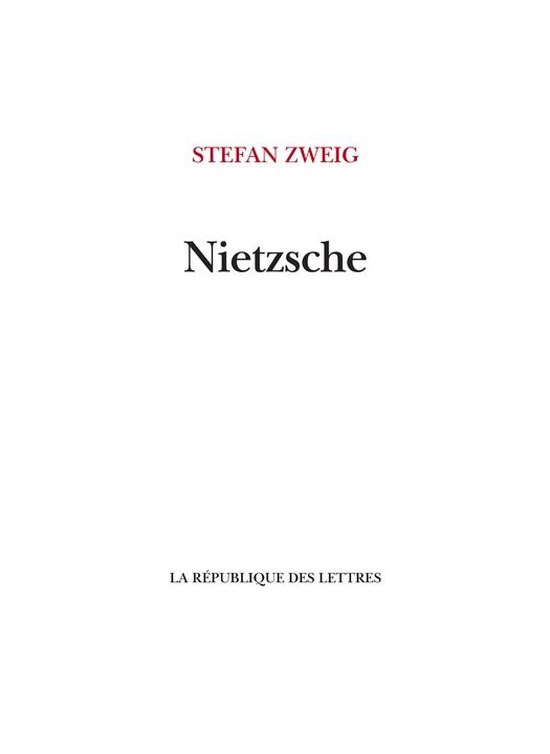 Zweig - Nietzsche - cover