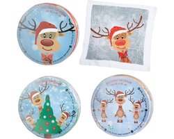 Set magische handdoek - magische washandjes - toverdoek - toverhanddoek - cadeautje - kindergeschenk - Tombola (set van 3 kerstrendieren) - toegevoegd .