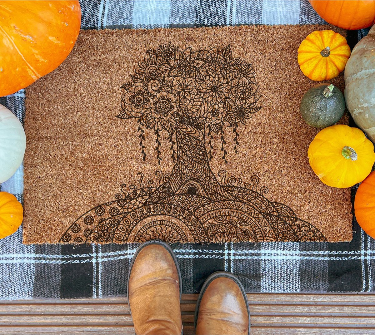 Tree of Life | 60x40 cm | Nieuwe huis cadeau | Ingangsmat | Deurmat met stijl | Verhuizing cadeau | Praktisch & trendy | Perfect voor binnenkomst | Cadeau voor nieuwe woning
