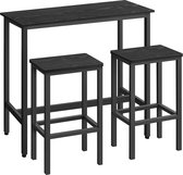 Bol.com Bartafel & Krukset - Pubset - Eetset met hoog bovenblad - Ruimtebesparend ontwerp - Tafel: 100x40x90cm Krukken: 40x30x65cm aanbieding