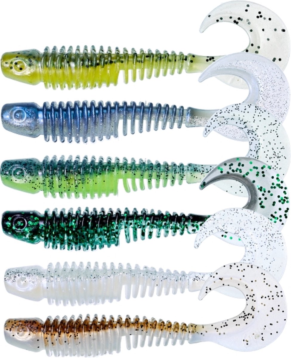 Gunki Tipsy CXL Clear Water Box Shads 8.5cm (4.2g) (120 Stuks) | Shad
