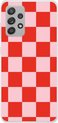 Schaakbord patroon, Rood, Roze
