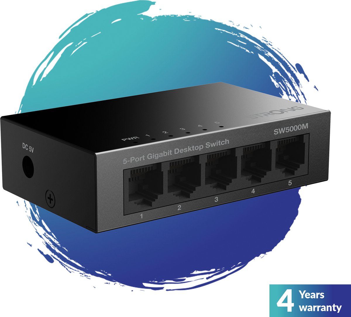 Strong SW5000M netwerk-switch Gigabit Ethernet (10/100/1000) Zwart