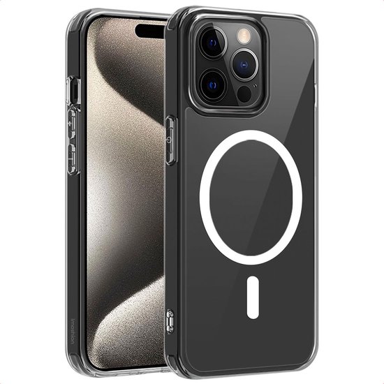 imoshion Hoesje - Geschikt voor iPhone 15 Pro Max - Protective Backcover geschikt voor MagSafe - Transparant