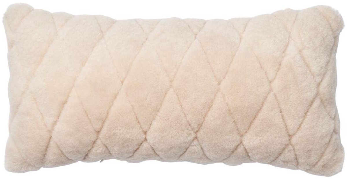Sheepskin House Mocassin Kussen - Dubbelzijdig - 28x56 cm Chestnut