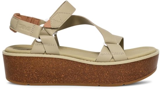 Sandale compensée Teva Madera pour femme, verte, pointure 40 (UE) et 7 (UK)