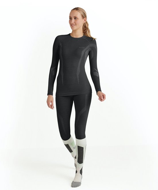 FALKE Wool-Tech Longsleeve sneldrogend wol functioneel functioneel shirt met lange mouwen dames zwart - maat S — afbeelding 3