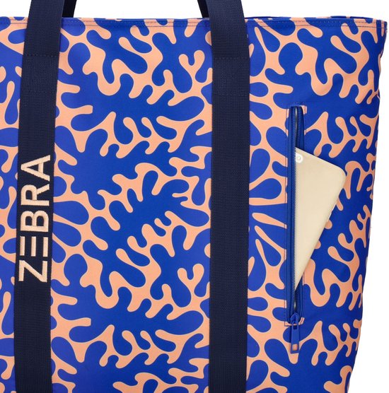 Zebra Trends Sally Strandtas - Koeltas - Koelvak - Vrolijke Prints - Praktisch - Vakken - Natgoedvak - Antidiefstalvak - Koeltas - Groovy Floral