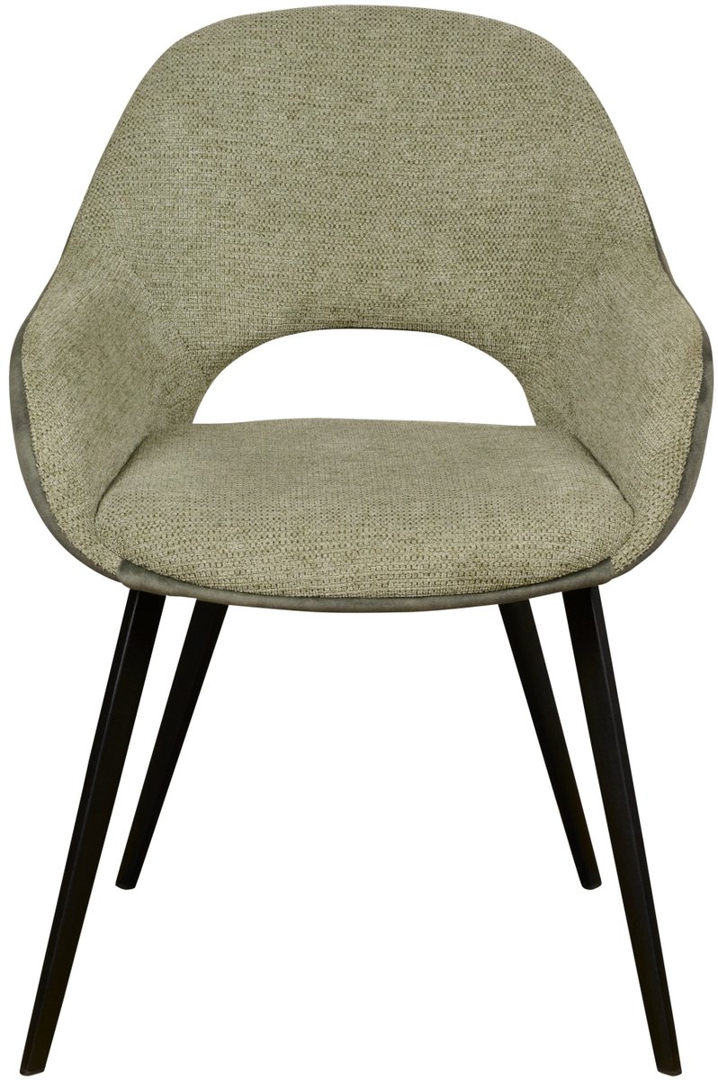 Eetkamerstoel Juuka - Stof - Groen - 58 x 83 x 62 cm (BxHxD)