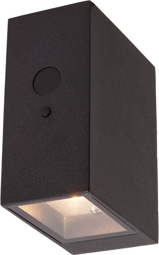 Lucide BOLTON - Wandlamp - Zonne-energie - LED Dimb. - 1 × 1W 3000K - IP54 - Beweging & dag/nacht sensor - Zwart