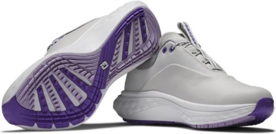 Footjoy Quantum Dames Golfschoenen Grijs Wit Paars van Footjoy — afbeelding 3