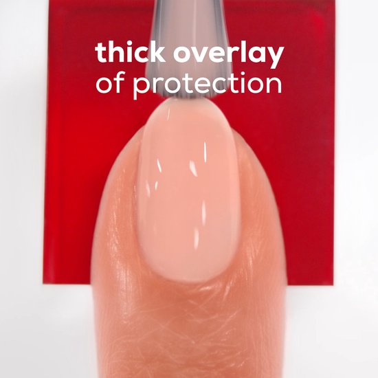 Nagel met een dikke laag Essie 'to the rescue' lak voor bescherming.